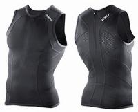 2XUPERFORM TRI SINGLET-Rear ZIP　BLK/BLK