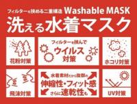 【半額セール中】洗える水着の布マスク　ブラック/ネイビー/ホワイト/グレー